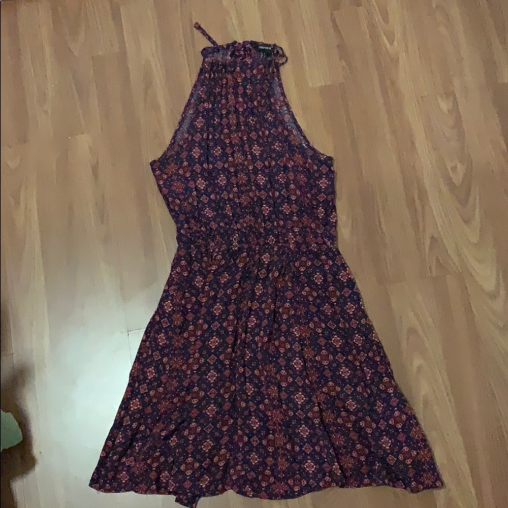 patterned halter top dress